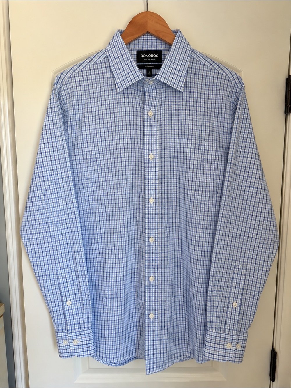Bonobos Light Blue Windowpane Dress Shirt